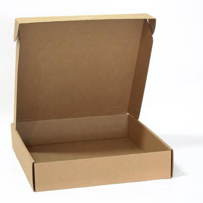 China Qingdao Manufacturer Custom Wholesale E-commerce Logo Recyclable Natural Brown Packaging T-shirt Box Box for sale