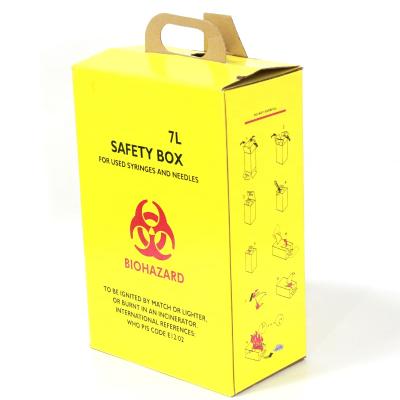 China Qingdao 5l 7l 10L Qingdao Logo Paper Boxes Wholesale Custom Hospital Stocked Medical Waste Bin for sale