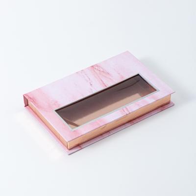 China Recycled Materials Wholesale Lahes Empty Clear Lash Boxes Kraft Paper Drawer Lavender Eye Packaging Box Rose Paper Packaging Box for sale