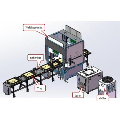 China Cylindrical Prismatic Factory Three-in-One Pocket Battery Module Fiber Laser Welding Machine Production Equipment Line Manufacturer for sale