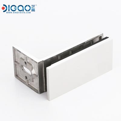 China Modern Glass to wall stainless steel Single 180 Degree Glass Connector Glass Clamp for sale