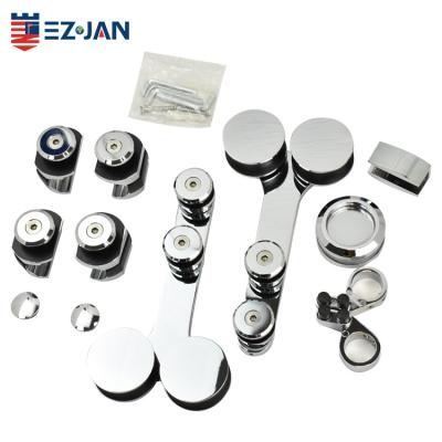 China Modern Stainless Steel Glass Hardware Kits Adjustable Sliding Shower Door Track Roller for sale