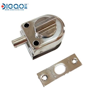 China 10-18mm toughened glass Stainless steel glass door lock with iron keys for double glass door for sale