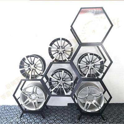 China Wheel Rim Display Stand Corrosion Protection Rack For Hot Modern Tool Rack Metal Alloy 4S Shop Selling Shelf Steel Suv Selective Tires for sale