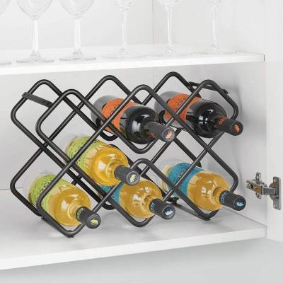 China Sustainable Countertop Wine Rack - 7 Bottle Racks For Wine Storage, Free Standing Wine Rack For Cellar Bar Cabinet, Metal Table Tops for sale