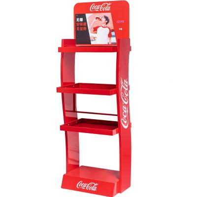 China Retail Store Supermarket Promotion Metal Rack Durable Customized Beverage Display Stand for sale