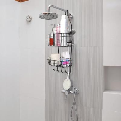 China Metal Space Saver Bathroom Above Trolley Hanging Organizer Shower Head Rack for Toilet, Bathroom and Shower Room for sale