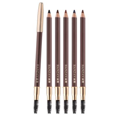 China Waterproof Hot Selling Double Headed Eyebrow Pomade 5 Color Custom Waterproof Eyebrow Print Eyebrow Tattoo Pencil for sale