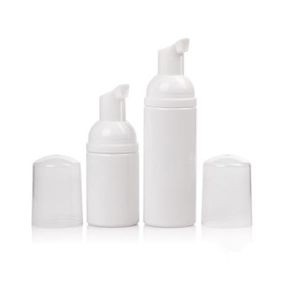 China Free Sample 100ml 120ml 150ml Personal Care Plastic Lotion Container Pump Foam Bottle With Facial Brush Top for sale