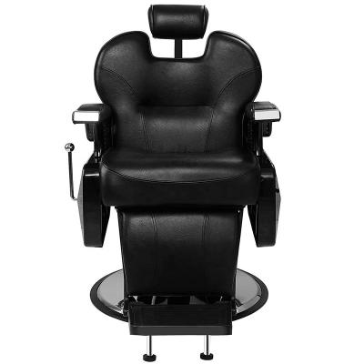 China Traditional Black Multipurpose Hydraulic Sit Barber Chair Salon Beauty Styling Chair For Beauty Shop for sale