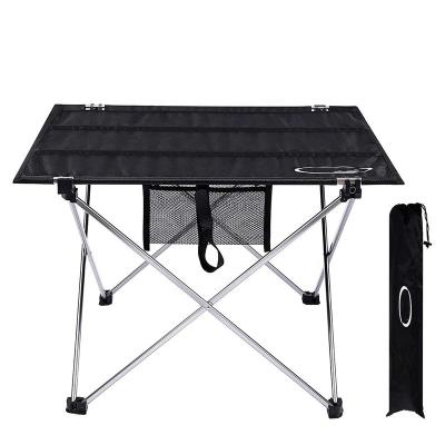 China AOQI Simple Folding Camping Furniture Portable Folding Camping Table Compact Roll Up Tables With Carry Bag For Outdoor Camping Hiking Picnic for sale