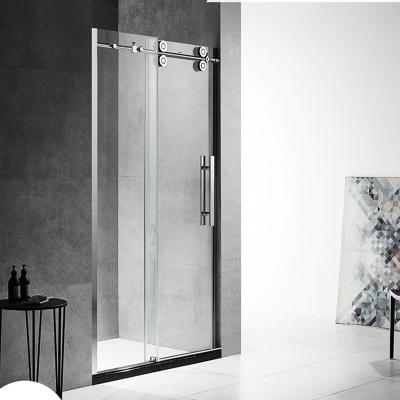 China American Style Large Frameless Roller Tempered Glass Sliding Shower Enclosure/Shower Door for sale