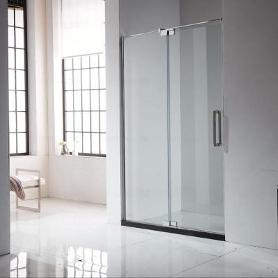 China Modern top regular frameless hinged shower with top support bar for sale