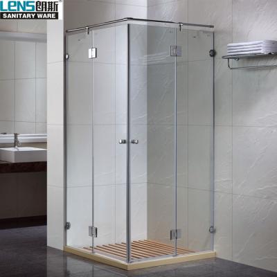 China Hot Sale Frameless Hinge Tempered Clear Glass Complete Shower Enclosure Shower Room With Accessory for sale