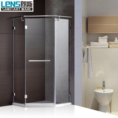 China China Supplier Frameless Diamond Shape Hinge Bath Shower Cabin Frameless Shower Room for sale