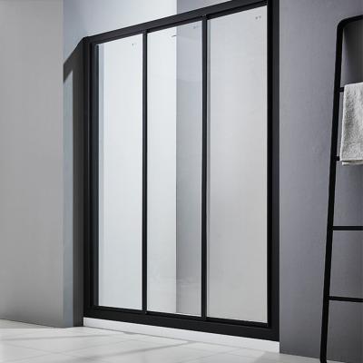 China With Open Frame 8mm Tempered Glass 3 Panel Bi Fold Style With Frame Sliding Shower Door for sale