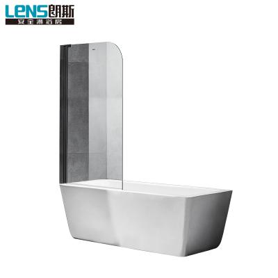 China Frameless Aluminum Profile Tub Shower Screen For Walk In Type Selling In Europe for sale