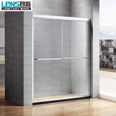 China With Sight Bypass Sliding Glass Shower Door In Brushed Nickel 60