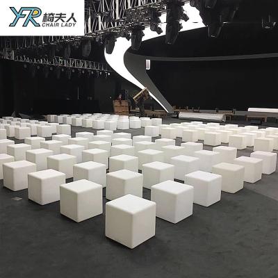 China Wholesale Modern Hot Selling Popular Cube Furniture Waterproof Landscape LED Lighting Seat LED Cube Chair for sale