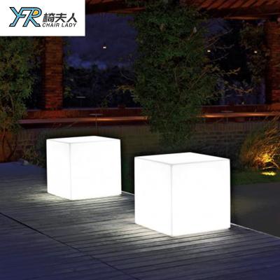 China Outdoor Rechargeable Modern Led Cube Furniture Waterproof Led Garden Sets Sensory Mood Led Cube for sale