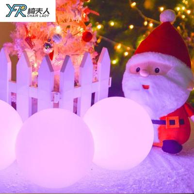 China Decorative RGB String Light Outdoor Christmas Large Glowing Globe Balls Pool Light for sale