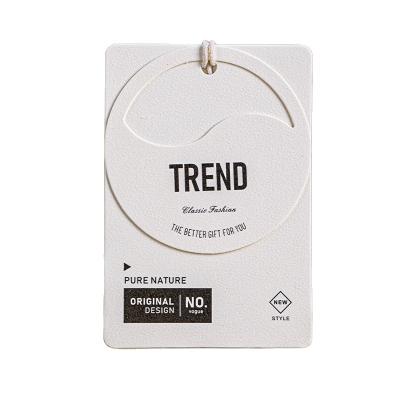 China Sustainable Custom Luxury Garment Swing Tags Clothing Tags Custom Printed for sale