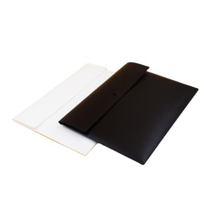 China Customized A5/A6/A7 Plastic Folder Snap Fastener Black And White Waterproof Type File Folders for sale