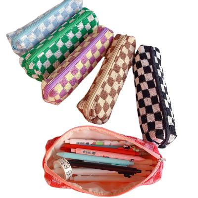 China Large Capacity Canvas Pen Pencil Case Bag Marker Storage Contracted Stationery Bag For School Office for sale