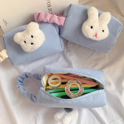 China Square Large Capacity Pencil Case Cartoon School Student Pen Cases Animal Kids Stationery Box Bags Lovely for sale