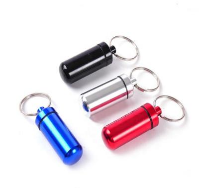 China Metal Zoomdreamer Stainless Steel Pill Bottle Key Ring Holder Waterproof Key Ring Pendant for sale