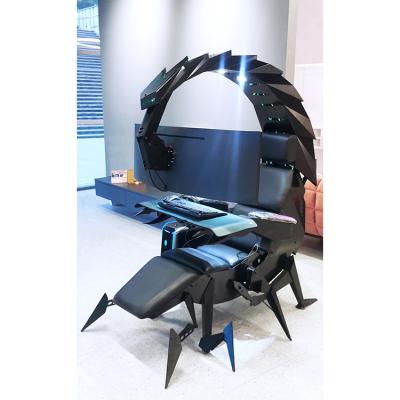 China (Size)Iw-SK Scorpion Adjustable Ergonomic Computer Cockpit Racing Custom Modern RGB Weightless Workstation Cluvens Support Up To 5 Screens for sale