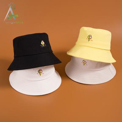 China Wholesale Empty Bucket Hat Low MOQ Logo Fashion Plain Cotton Bucket Hat Summer Character Custom Beach Hat for sale