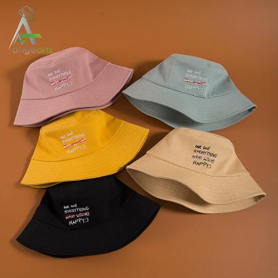 China Wholesale unique unisex adult custom logo character design soft size embroidery hat fishing bucket hat for sale