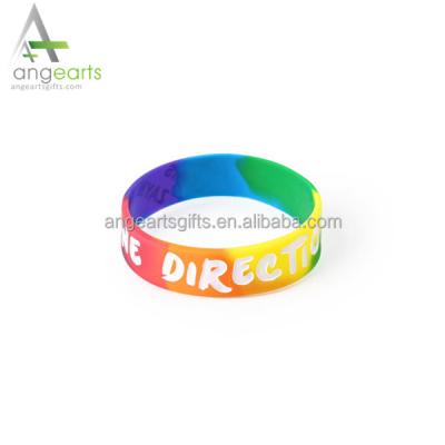 China Europe Factory Silicone Custom Green Wristband / Glow in the Dark Silicone Wrist Band for sale