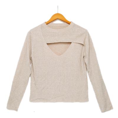 China 2021 Breathable Factory New Arrival Hollowed Out Custom Womens Crop Tops Cashmere Sweaters for sale