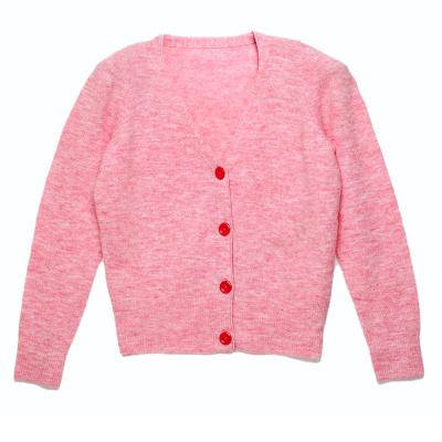 China New Women's Sweater Anti-Wrinkle Warm Wholesale Single Breasted Cardigan Girls Custom Knitted for sale