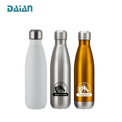 China Thermo Business 17oz Double Wall Insulated Stainless Steel Cola Shape Bottle Vacuum Flasks for sale