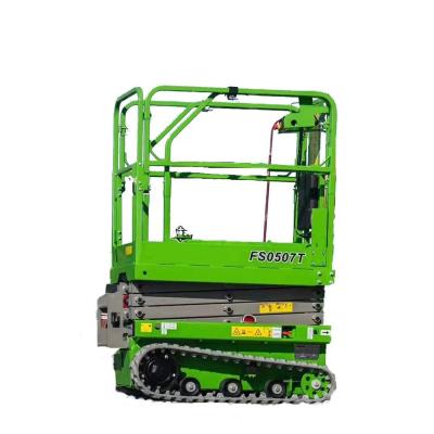 China Small caterpillar type hydraulic diy drive work platform scissor hotels tank lift for sale