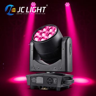 China Bar 350w Dmx512 Control Club Dj Equipment Stage Lighting 7pcs 7*40w Rgbw Zoom Wash Led Moving Head Light for Dj Disco Bar for sale