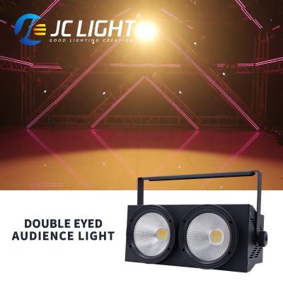 China Studio Dmx 512 Warm Cool White Peaky Blinder Led Audience Light 2 Eye 2x100w White Led Cob Blinder Light for Wedding Stage Bar for sale