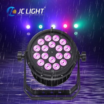 China Bar nightclub events weddings hotels restaurant stage Outdoor Dmx512 18x10w Rgbw 4in1 Spotlight Sound Activated Dj Disco Stage Lights Waterproof Led Par Light for sale