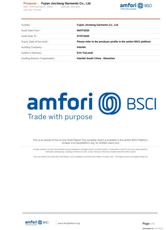 BSCI - Fuzhou Time Sail Import & Export Co., Ltd.