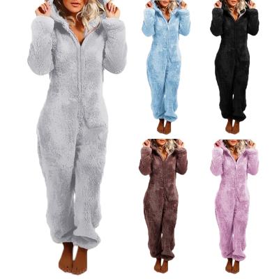 China 2020 Wholesale Custom Made Women QUICK DRY Winter Onesies Plus Size Hoodie Warm Comfy Sleepwear TV Couples Cover Up Pajamas for sale