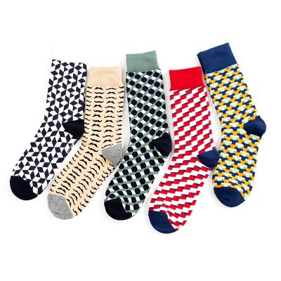 China Antibacterial Custom High Quality Cotton Antibacterial Custom Logo Women Man Happy 100% Crew Dress Socks for sale