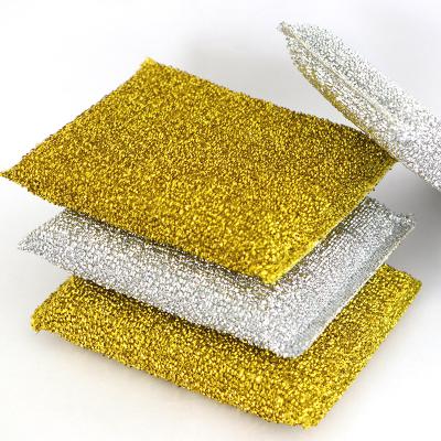 China Sustainable gold and silver eco-friendly sponge for dish washing for sale