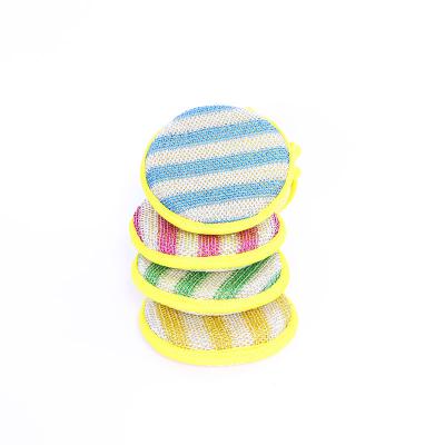 China Sustainable Non-abrasive Colorful Round Sponge Kitchen Scourer Pad for sale