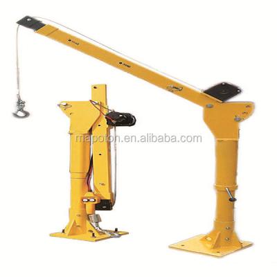 China 1000lbs Farm Davit Crane 12V DC Tow Pickup Truck Crane With Hand Winch for sale