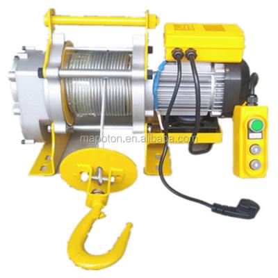 China Stores 1000kgs Construction Material Crane Portable Roof Winch Hoist Electric Mute Motor Winch Building Material for sale