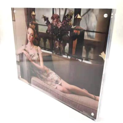 China Recyclable Custom Fashion Acrylic Magnet Photo Frame 	Magnetic Acrylic Frames for sale