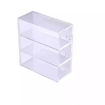 China Recyclable Acrylic Pencil Case Laid Drawer Storage Box Multifunctional Glass Display Stand Acrylic Transparent Box for sale